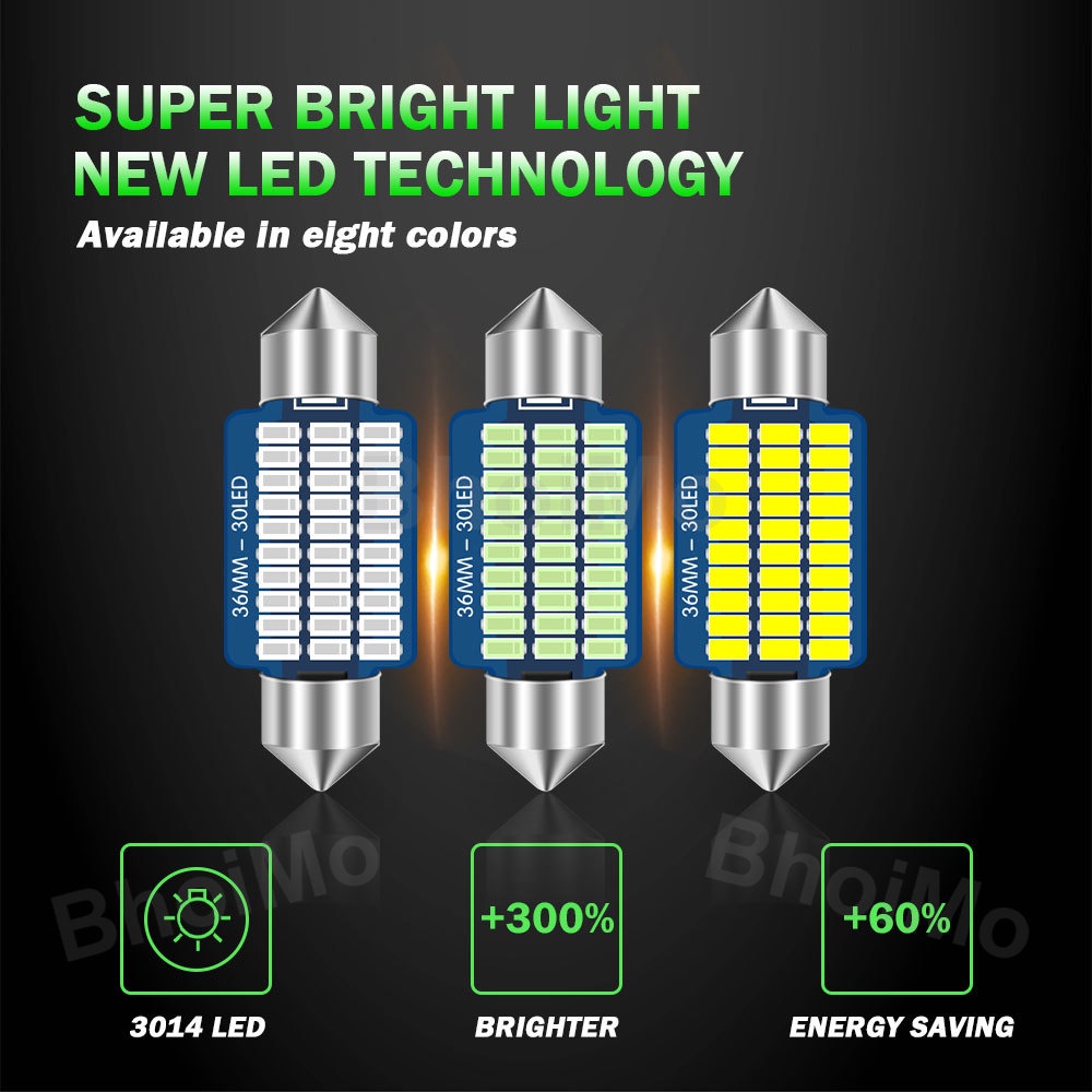 Đèn led t10 31mm ba9s t4w w5w c10w c5w 28mm 3014 36mm 39mm 41mm Chuyên Dụng Cho Xe Hơi dc12v