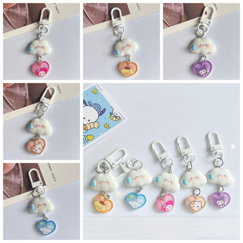 Mluck cinnamoroll Móc Khóa Hình Đám Mây Hoạt Hình my melody my melody Đám Mây Trái Tim Thiên Nhiên Bằng Nhựa resin Cho Nữ