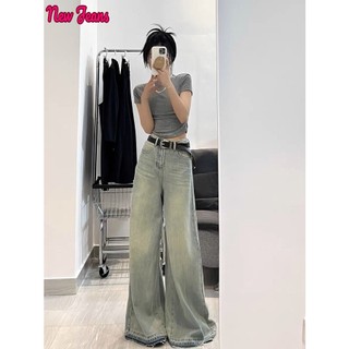 Prowow quần ống rộng quần jean nữ phong cách Retro Ống Rộng siêu đẹp 2023 MỚI WNK23906G6 37Z230912