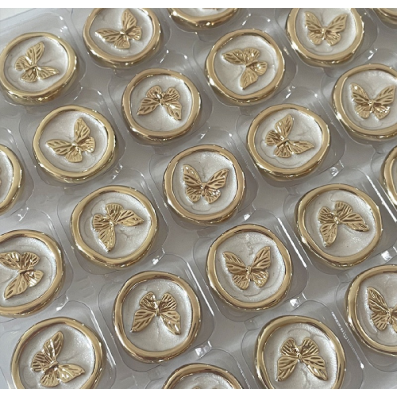 Set 10 Nút Áo Kim Loại Hình Bướm Phong Cách retro