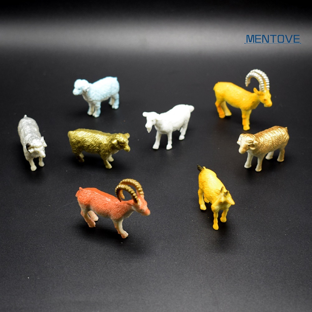 Bộ 8 Mô Hình Dê / Cừu / Cừu mini Trang Trí Nhà Cửa