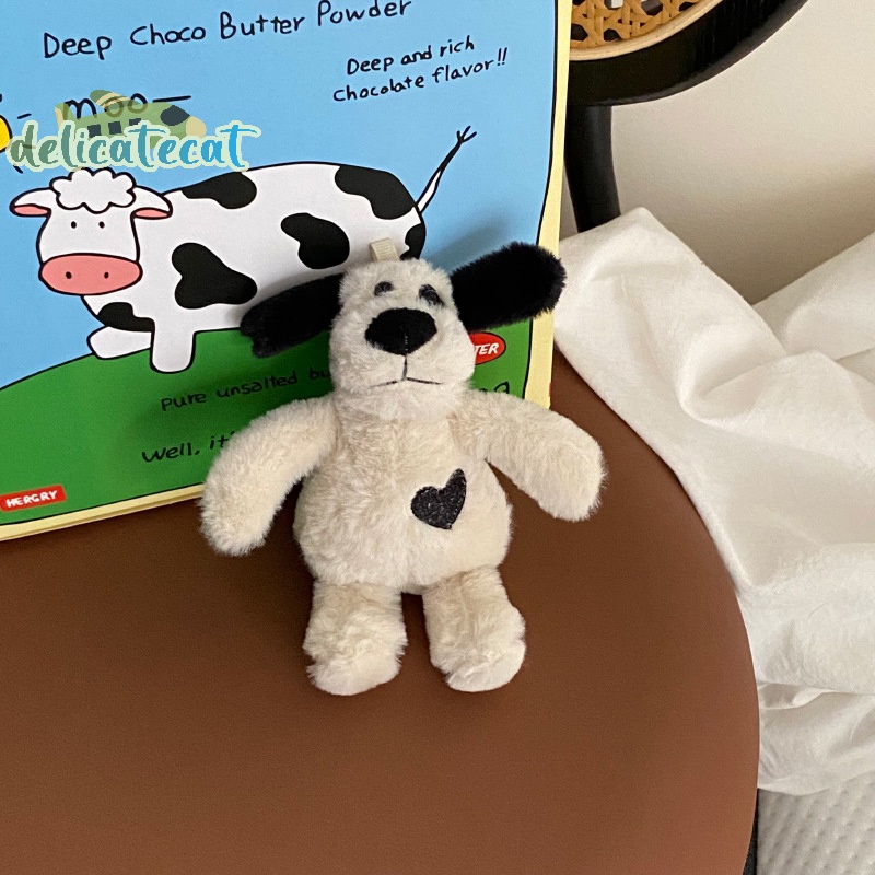 Móc Khóa Hình Cún Nhồi Bông Màu Đen Dễ Thương