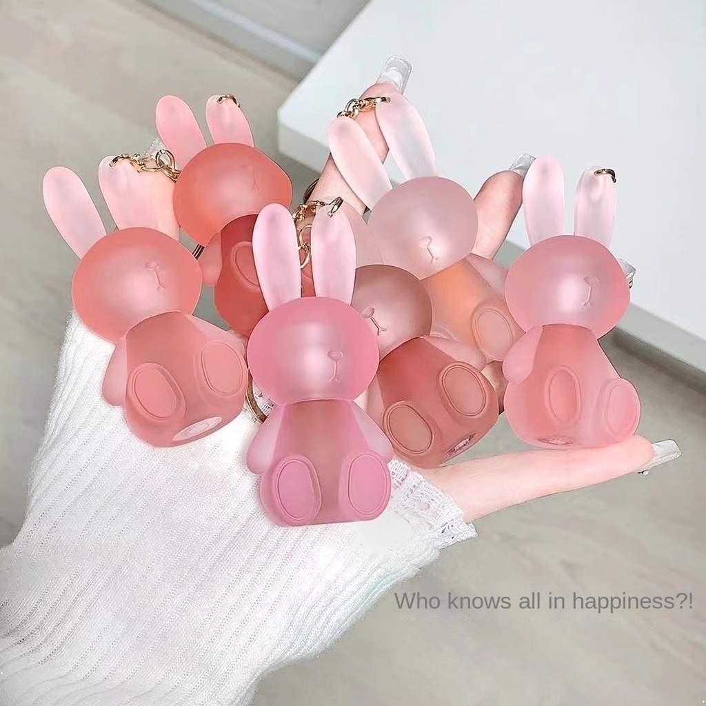 Ge Son Môi Dưỡng Ẩm Màu Lì Có Móc Khóa Thỏ Gấu Dễ Thương