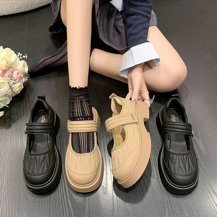 Giày Búp Bê Da Mũi Tròn Thời Trang Thanh Lịch Cho Nữ