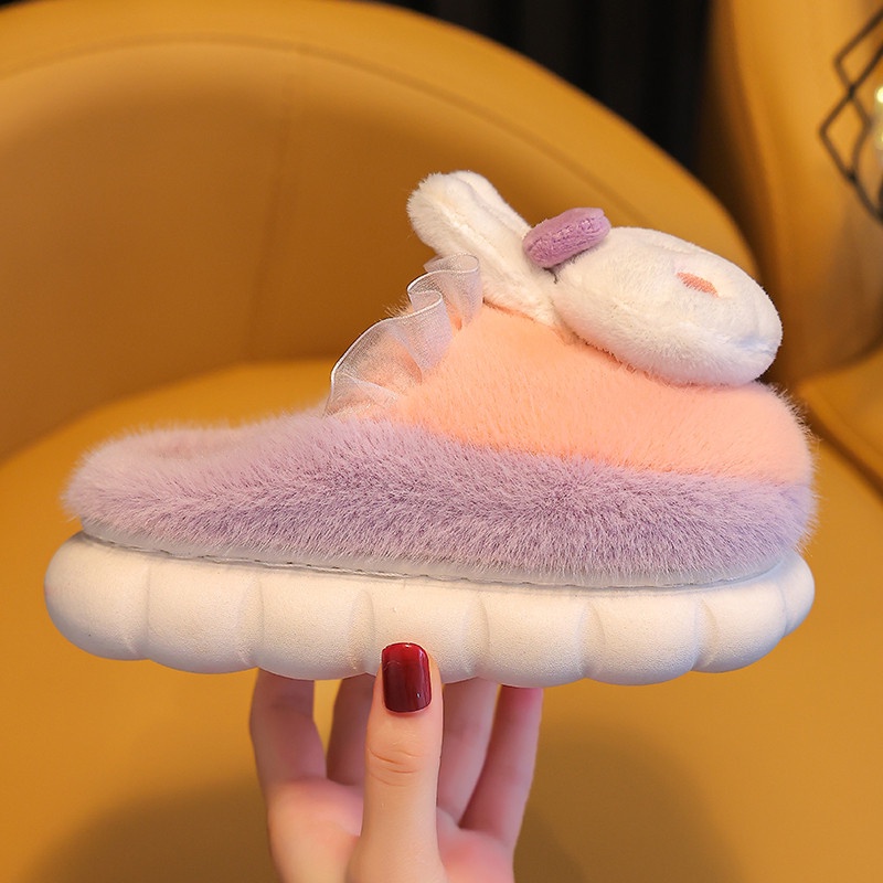 Chibi Dép Bông Đi Trong Nhà Chống Trượt Hình Hoạt Hình Xinh Xắn Cho Bé
