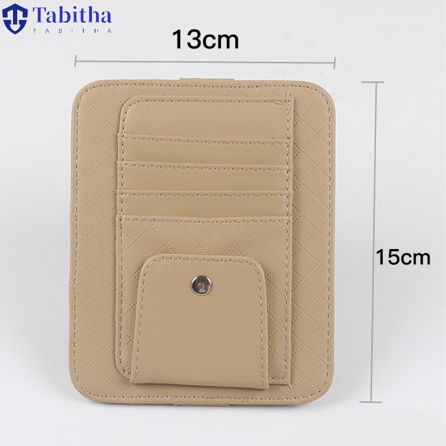 Bitha Túi Đựng Thẻ / Kính Mát Đa Năng Bằng Da pu Gắn Trên Xe Hơi Tiện Dụng