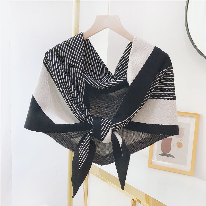 Khăn Choàng Cổ Bằng Len Dệt Kim Thời Trang Mùa Thu Hàng Mới Dành Cho Bạn Nữ