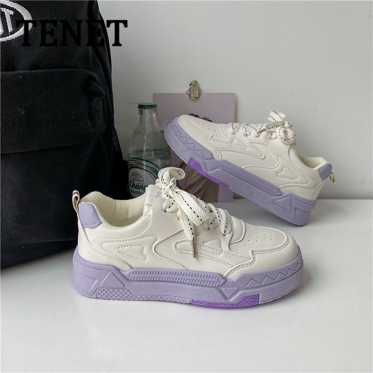 TENET  Giày thể thao giày nữ giày bánh mì nữ đế cao 2023 Siêu Mềm Xinh Xắn FYD2390RJW 37Z230913