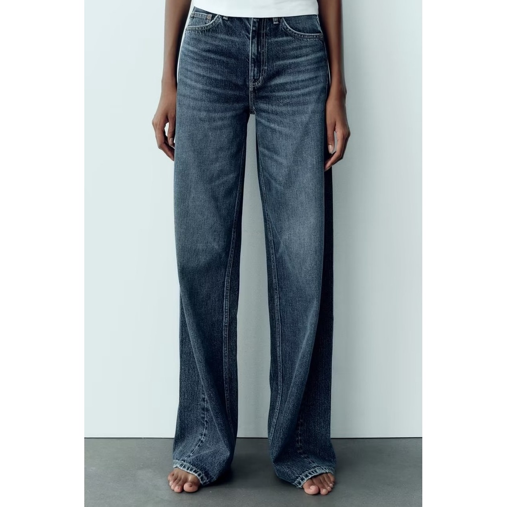 Hàng Mới Về Mới Quần jeans Cạp Vừa Ống Rộng Phong Cách Âu Mỹ Thời Trang Mùa Thu 2023 w085 960039