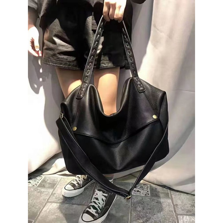 Túi Xách tote Mềm Mại Dung Tích Lớn Đơn Giản Cho Nữ