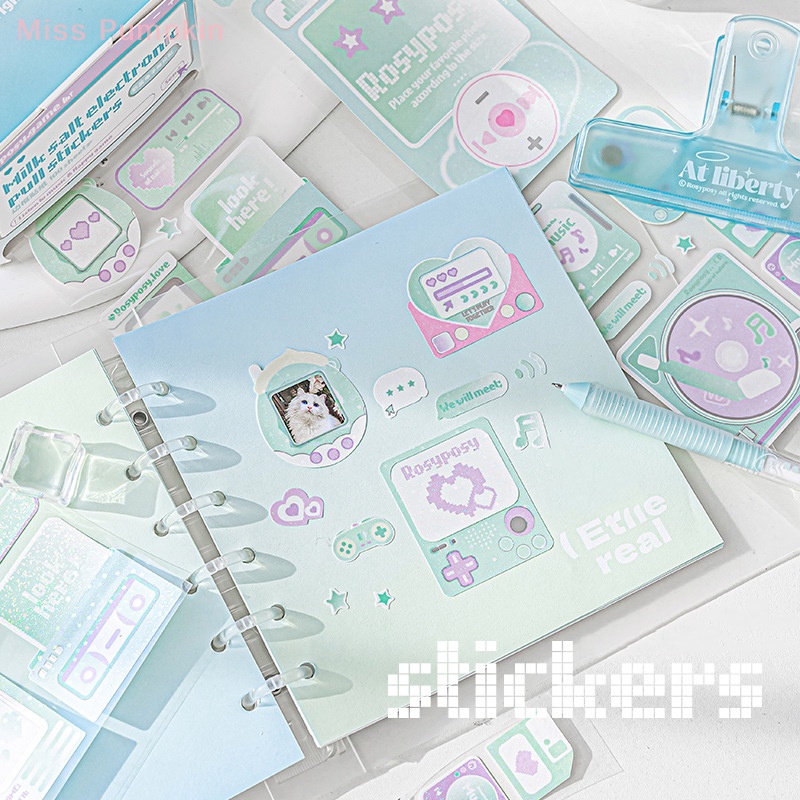 Nhãn Dán Trang Trí Điện Thoại Sổ Lưu Niệm Hình Chữ kawaii Lấp Lánh diy