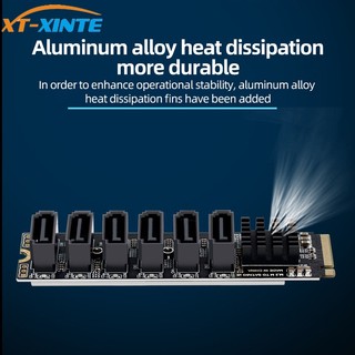 Xt bộ chuyển đổi m.2 sang sata 3.0 m2 m-eky nvme sang sata 5 cổng