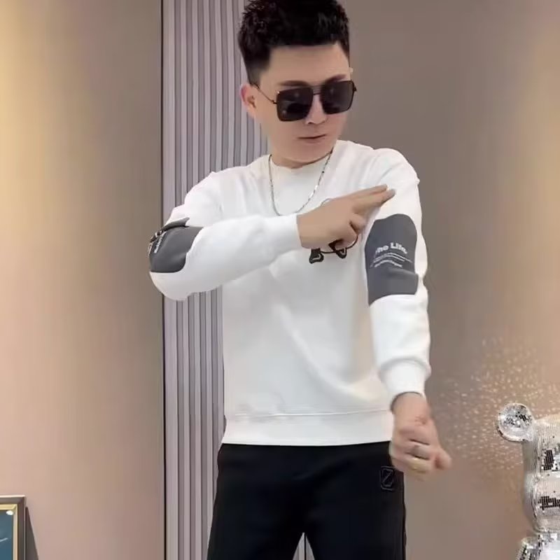 Áo Nỉ Nam Dài Tay Cổ Tròn Thời Trang Hàn