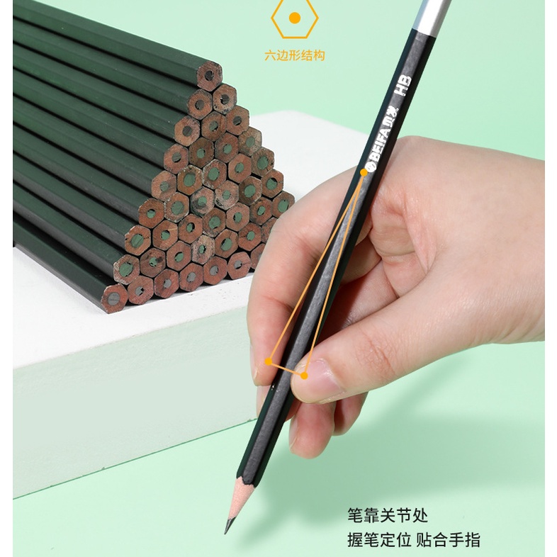 Set 12 Bút Chì 4b beifa hb 2b 6b 8b Chuyên Nghiệp Dành Cho Học Sinh