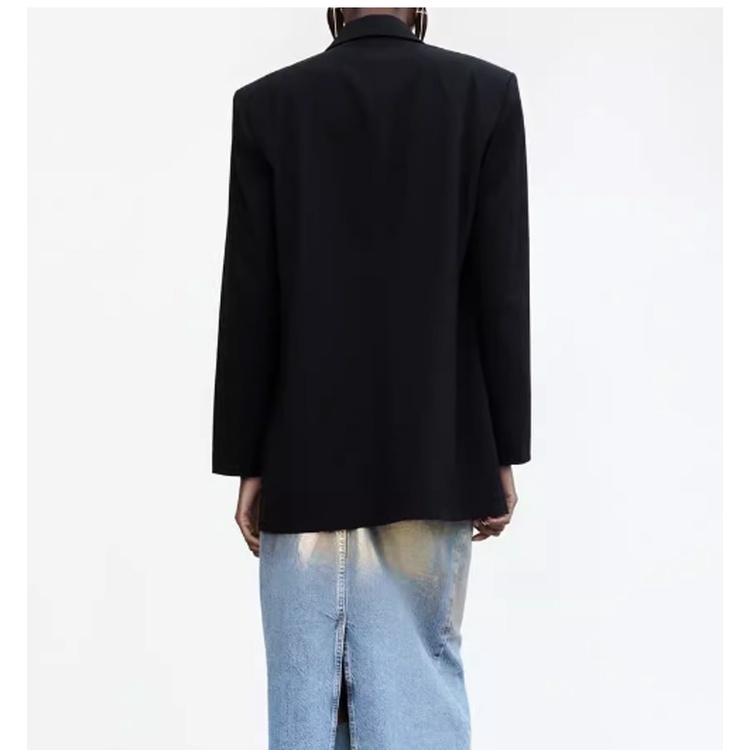 Zara Áo Khoác blazer Tay Dài Có Túi 23 Màu Thời Trang Thu Đông2753635