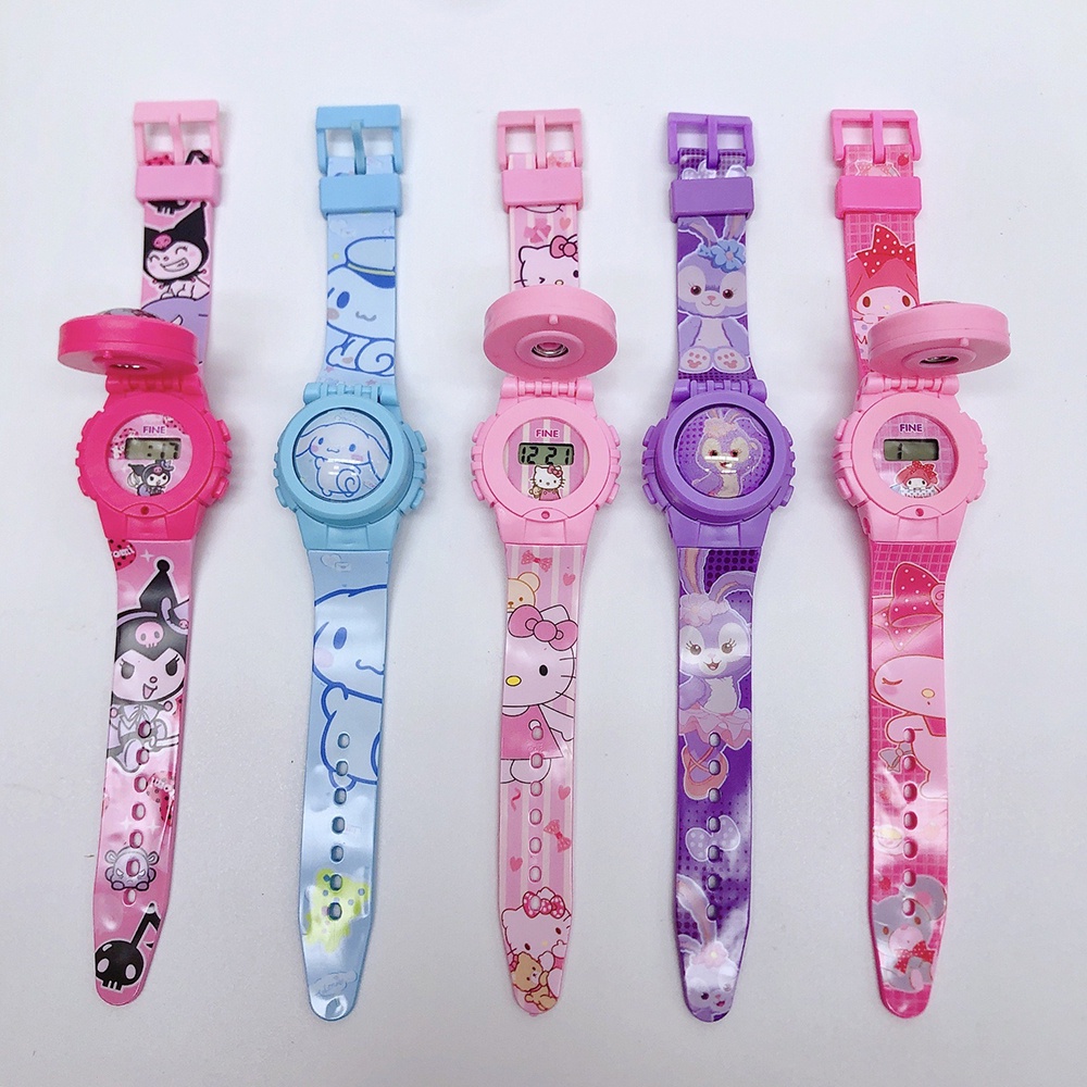 Sanrio Đồng Hồ Điện Tử Hình Hoạt Hình Xinh Xắn Cho Bé