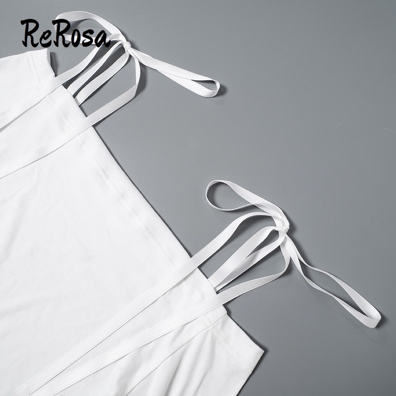 Rerosa Áo Thun Croptop Tay Dài Màu Trơn Dáng Ôm Hở Vai Thời Trang 2023 Cho Nữ