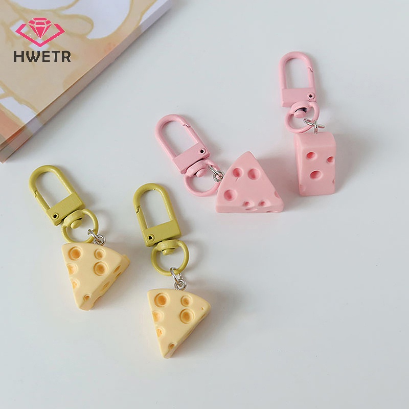 Hwetr Móc Khóa Hình Miếng Phô Mai Ngọt Ngào Dễ Thương Cho Nữ Sinh Mới