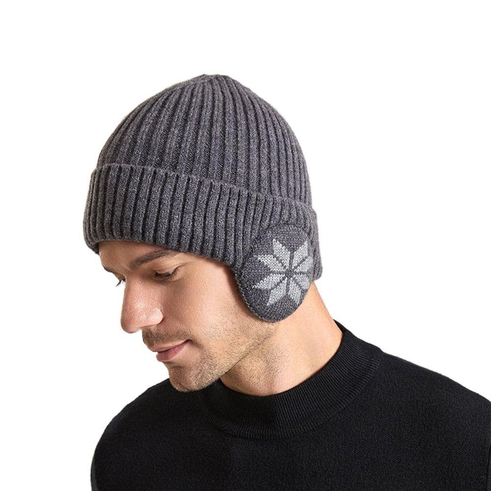 MKEB Mũ Len Trùm Tai Màu Trơn Chống Lạnh Chống Gió Thời Trang Cho Nữ