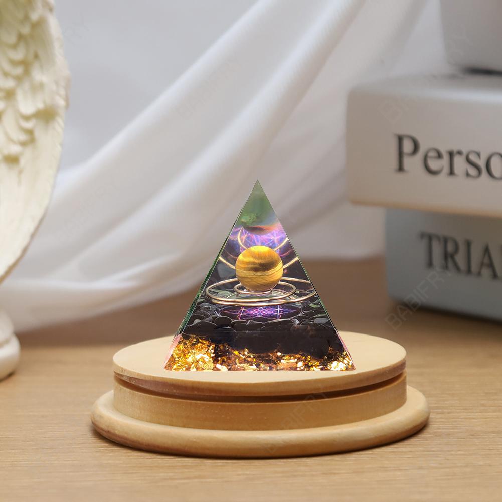 Đồ Chơi Trí Tuệ Biến Dạng Kim Tự Tháp orgonite amethyst peridot Pha Lê