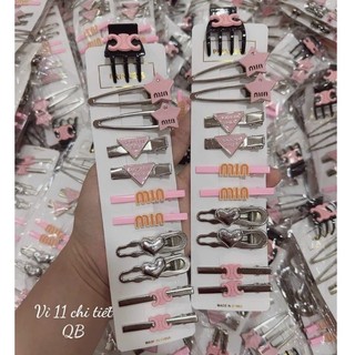 Set kẹp 11 món kẹp tóc cute cho nữ
