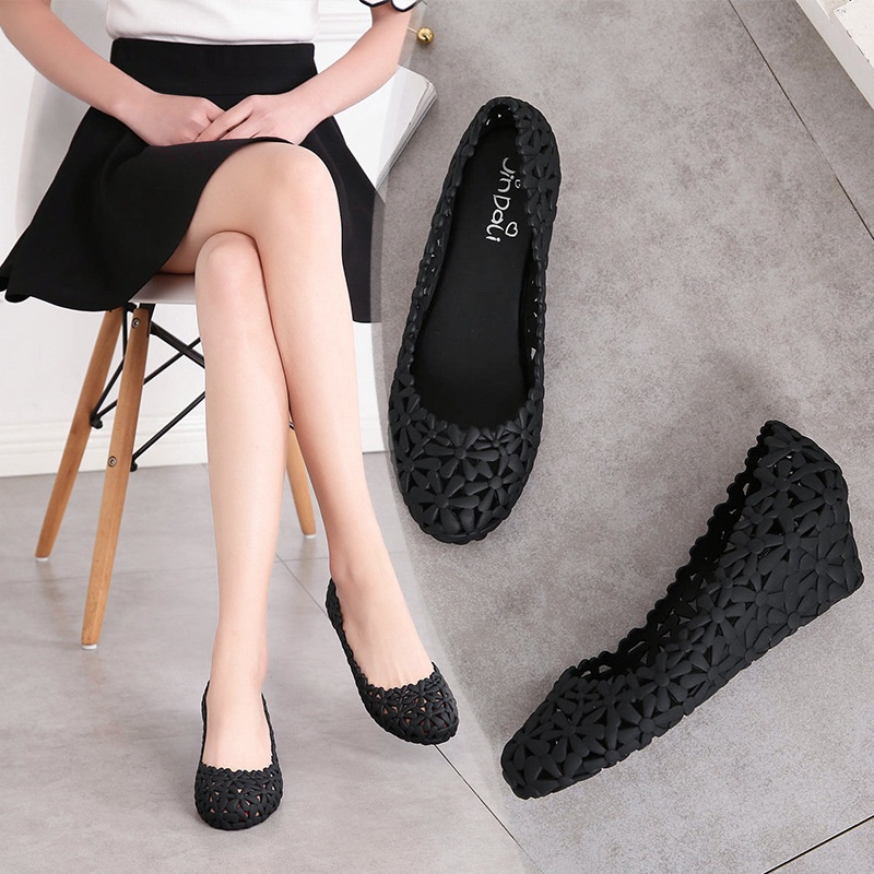 Giày Sandal Cao Su Thoáng Khí Đế Dày Thời Trang Mùa Hè Phong Cách Hàn Quốc Cho Nữ