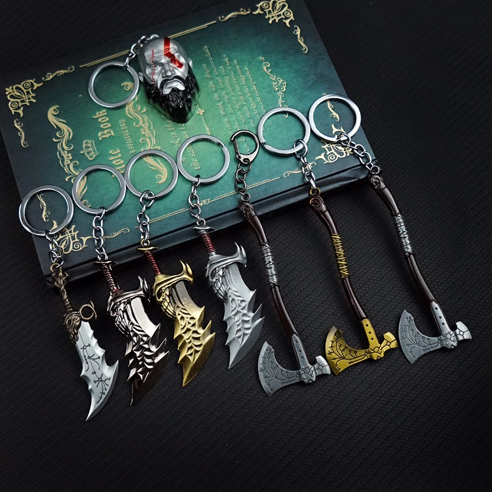 God of war Móc Khóa Xe Hơi kratos shield leviathan