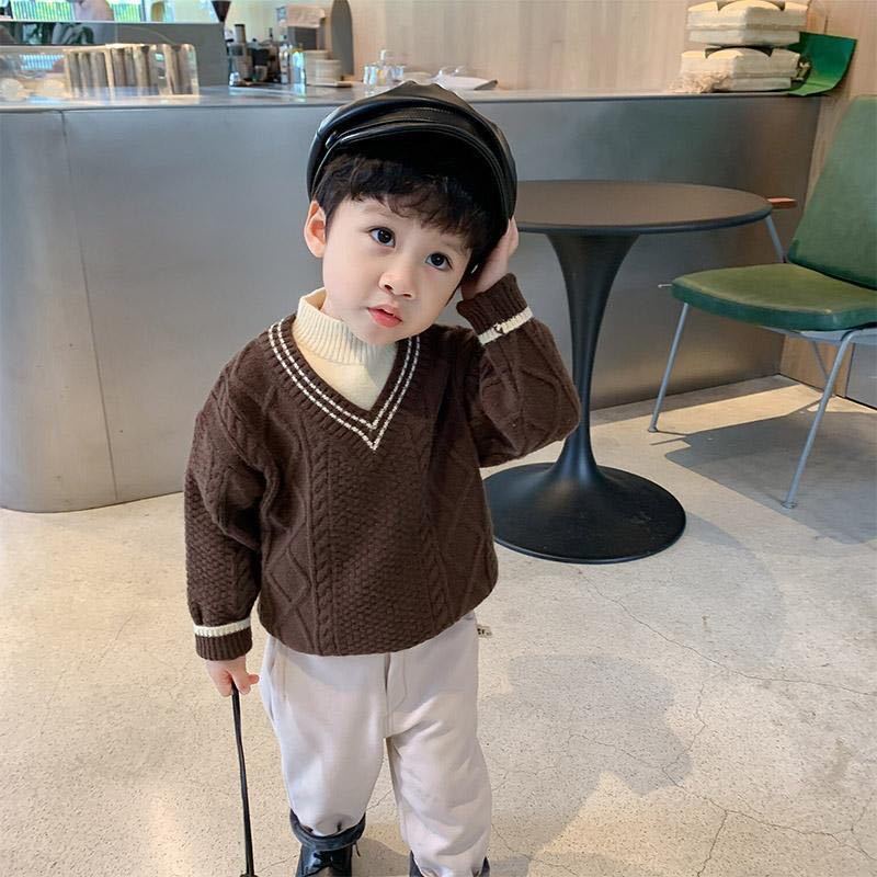 Áo sweater Dệt Kim Thời Trang Thu Đông Cho Bé Trai