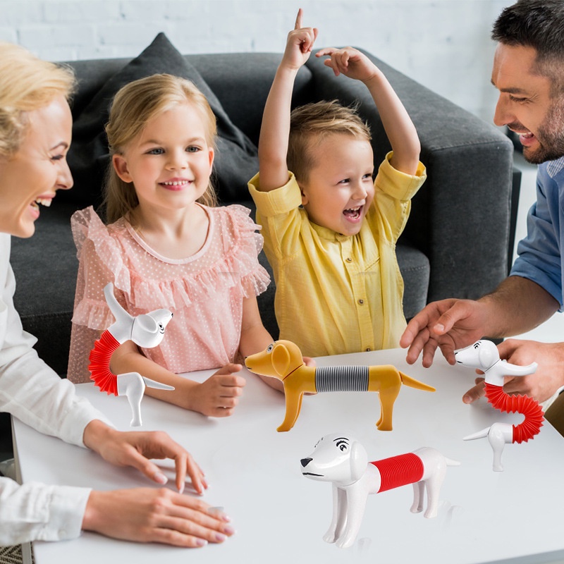 Đồ Chơi Ống Lò Xo Kéo Căng Có Thể Thu Vào Hàng Trăm Chú Chó / Thú Cưng Đa Năng diy Làm Quà Tặng / Đồ Chơi Cảm Biến pop