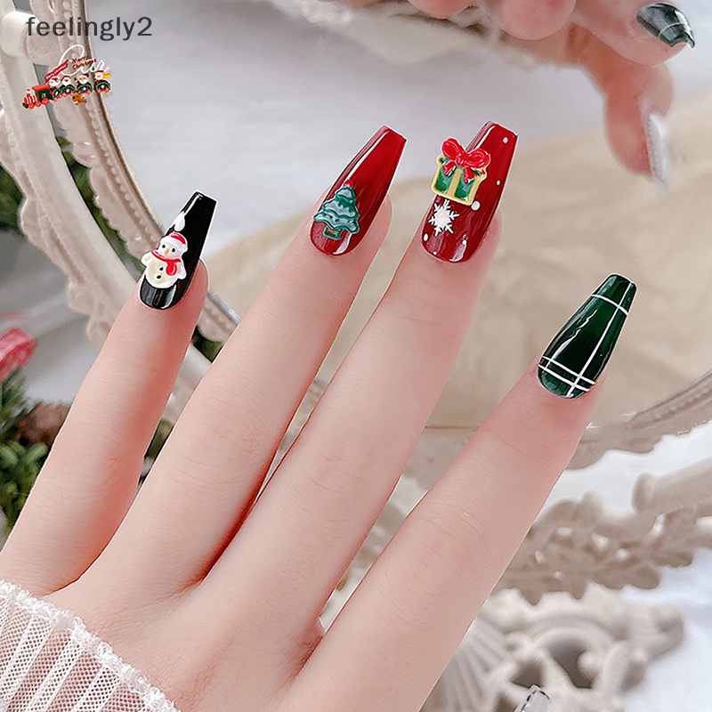 Bộ 20 Phụ Kiện Trang Trí Móng Tay Nghệ Thuật 3d Hình Cây Thông Giáng Sinh Màu Dạ Quang Dễ Thương diy
