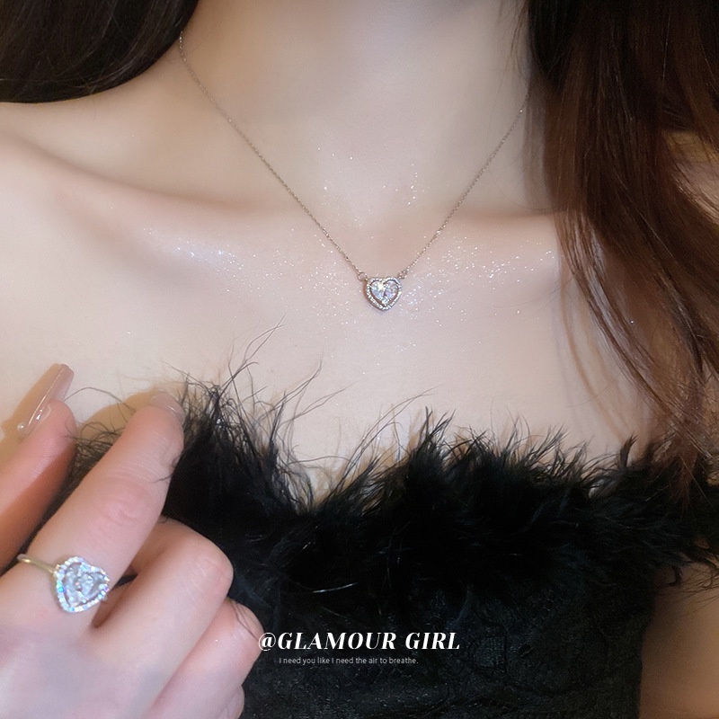 Bông Tai Kim Bạc Đính Đá zircon Hình Trái Tim Đơn Giản Thời Trang Cao Cấp Dễ Phối Đồ Cho Nữ
