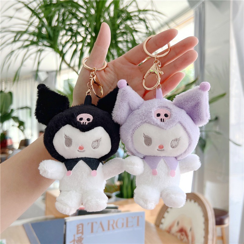 Sanrio kuromi cinnamoroll kuromi Nhồi Bông Đáng Yêu Có Móc Khóa