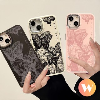 Ốp Điện Thoại Viền Kim Loại Mạ Điện Hình Bướm Cho iphone 12 13 11 15 pro max 7 8 15 plus xr 14 7plus x xs max