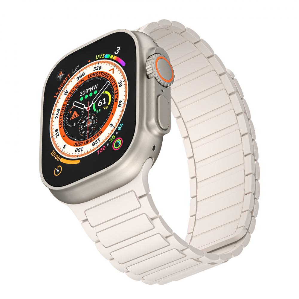 Sang Trọng Dây Đeo silicone Khóa Nam Châm Cho iwatch series 8 7 6 ultra 49mm 42mm 38mm