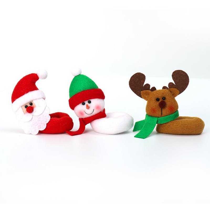 Xmas Búp Bê Trang Trí Giáng Sinh Chai Rượu / Ly Rượu