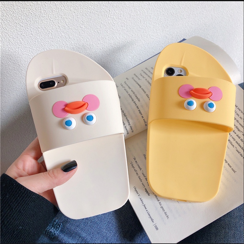 Ôp Điện Thoại Silicon Dẻo Hình Dép Tông Hoạt Hình 3d Cho iphone 14 13 12 11 pro max x xs max xr 7 8 6 6s plus Ốp