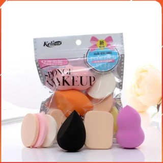 Bộ set 6 bông mút đánh phấn trang điểm Keli _GD888