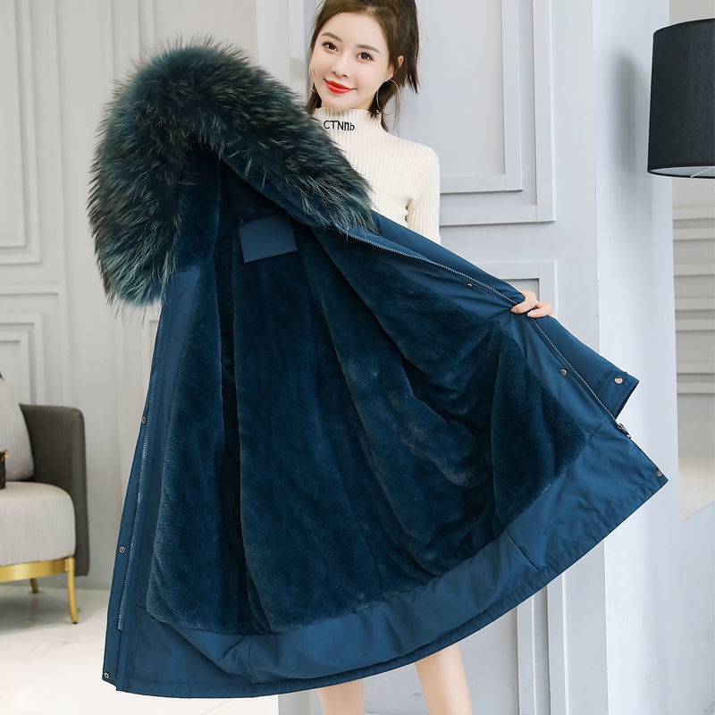 Áo Parka Lót Nhung Dày Dặn  Dáng Dài Vừa Đệm Bông Mẫu Mới Mùa Đông Năm 2023 Áo Khoác Đệm Bông