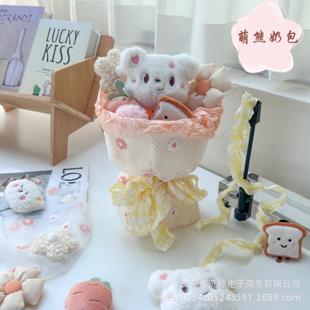 Bó Hoa Gấu Bông Thủ Công Sáng Tạo