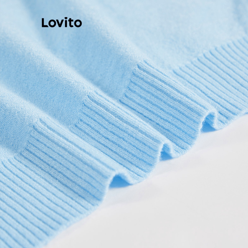 Khăn quàng Lovito thắt nút màu trơn thường ngày cho nữ L63AD285