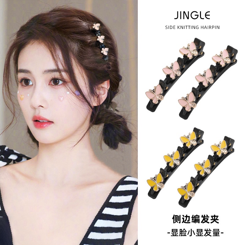 Kẹp Tóc Bện Hình Hươu Trắng Phong Cách Đơn Giản