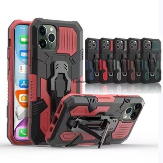 Ốp Điện Thoại For Apple iPhone 13 Pro Max Case iPhone 7 Plus Ốp Lưng iPhone 12 Mini Casing iPhone 8 Plus Case iPhone SE Case iPhone XR Case Cool shockproof Mecha Warrior Back Clip Stand Phone Cover Cassing Cases Case JZS