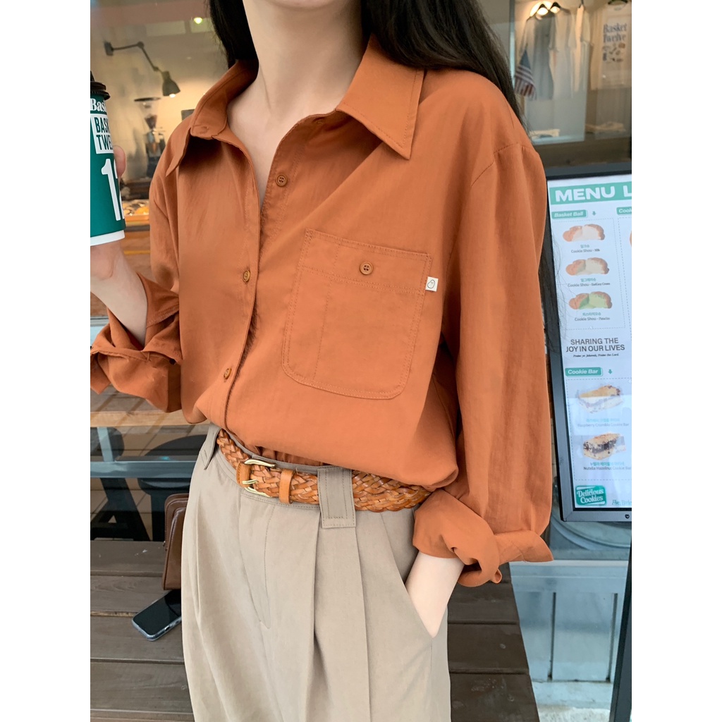 ✨Áo Sơ Mi Dài Tay Dáng Rộng Thiết Kế Mới Thoải Mái Thời Trang Dành Cho Mù