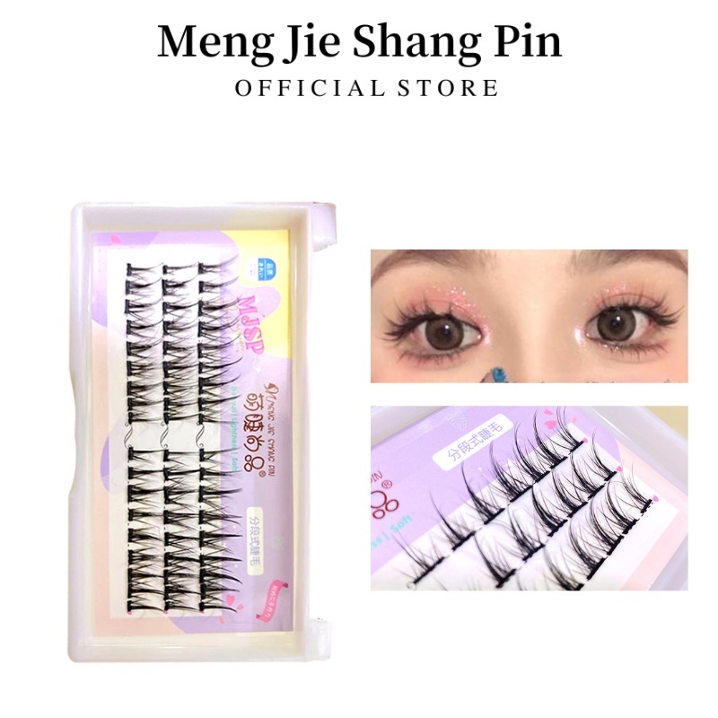 Lông mi giả Mengjieshangpin tự nối độ dài 8-12mm số 3 mềm/ nhẹ