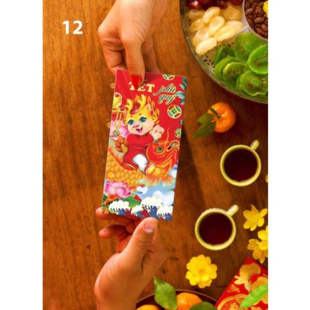 Bao Lì Xì Đầu Năm -Bao Lì xì tết Mây Mắn Bán Giá Sỉ Giáp Thìn 2024 - Lixi Tết độc Lạ Thiết Kế Hình Rồng  2024