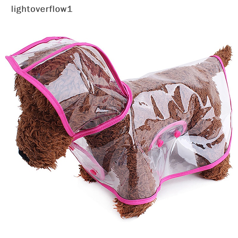Áo Mưa pvc Mềm Trong Suốt Có Mũ Trùm Chống Nước Mưa Cho Cún Cưng