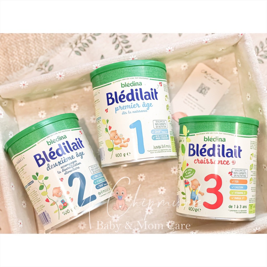 Sữa bột Bledilait Bledina Pháp số 1 2 3 400g cho bé