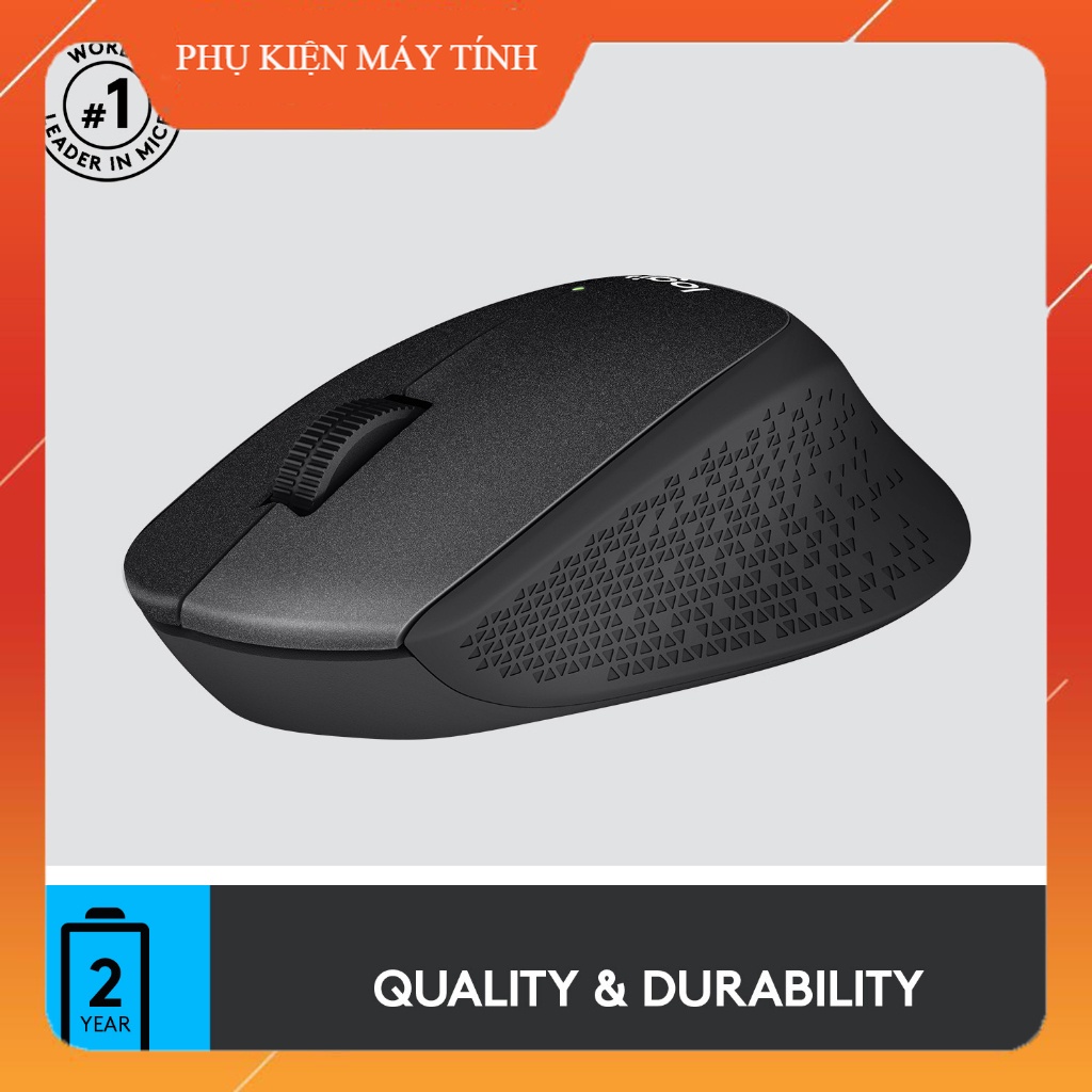 Chuột không dây Logitech M330 Silent Plus - Giảm ồn, USB, thuận tay phải, PC/ Laptop
