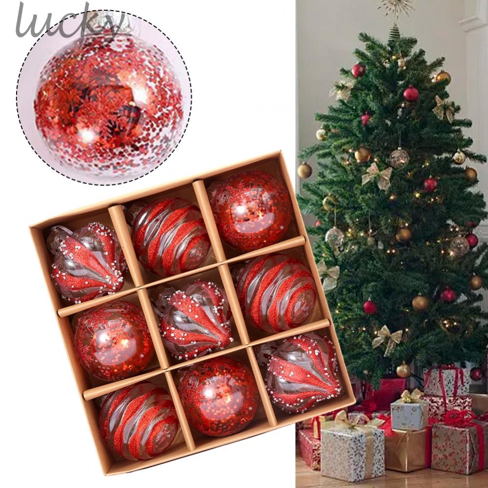 Set 9 Quả Châu Lấp Lánh Trang Trí Giáng Sinh