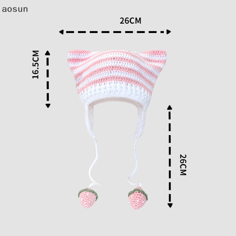 Mũ beanie Giữ Ấm Tai Hình Tai Mèo Phong Cách Hàn Quốc Dễ Thương